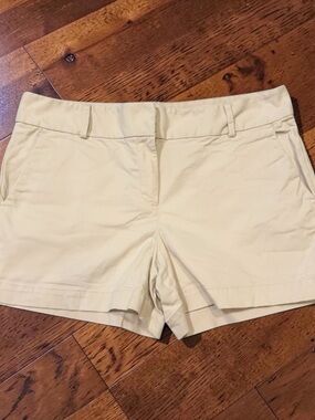 LOFT Cream High-Rise Casual Shorts